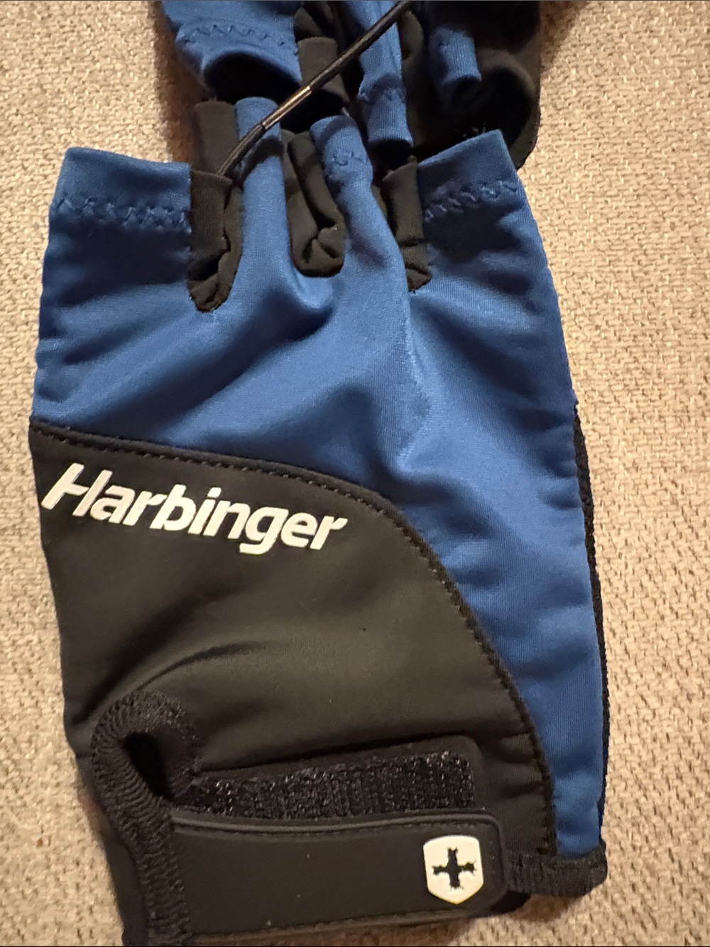 Harbinger NEW Men's Blue Weightlifting Wrist Wrap Gloves - Picture 3 of 5